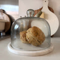 Glass Cloche With Marble Base