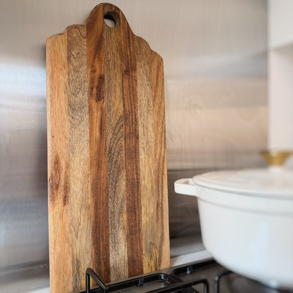 Acacia & Mango Striped Chopping Board