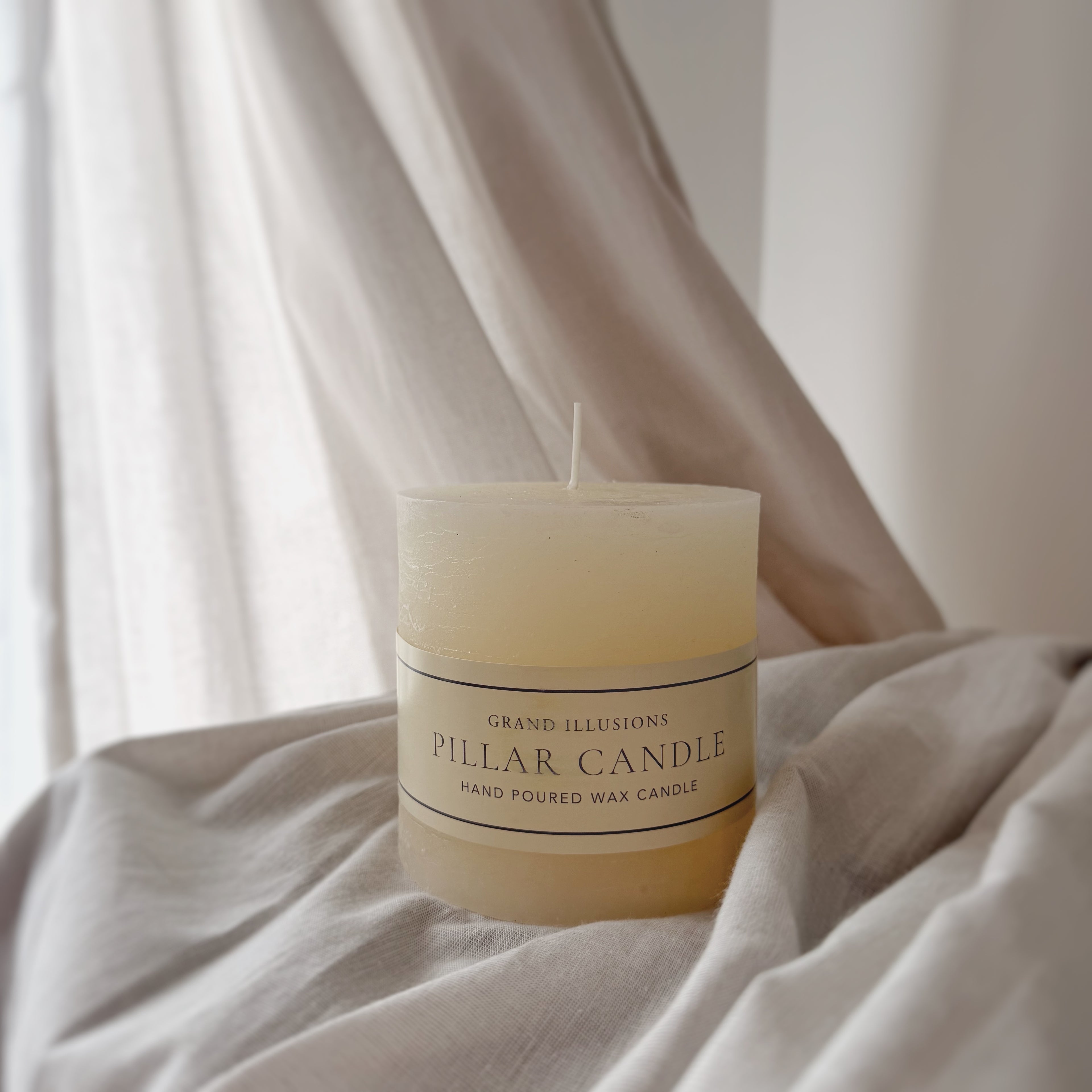 Rustic Ivory Pillar Candle